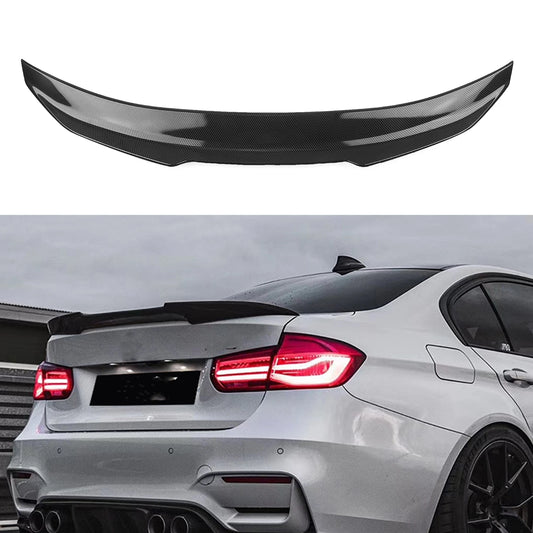 Rear Spoiler Wing For BMW 3 Series F30 F80 M3 2015-2018 PSM 320i 330i Trunk Lid Splitter Carbon Fiber Look/Gloss Black Flap Lip