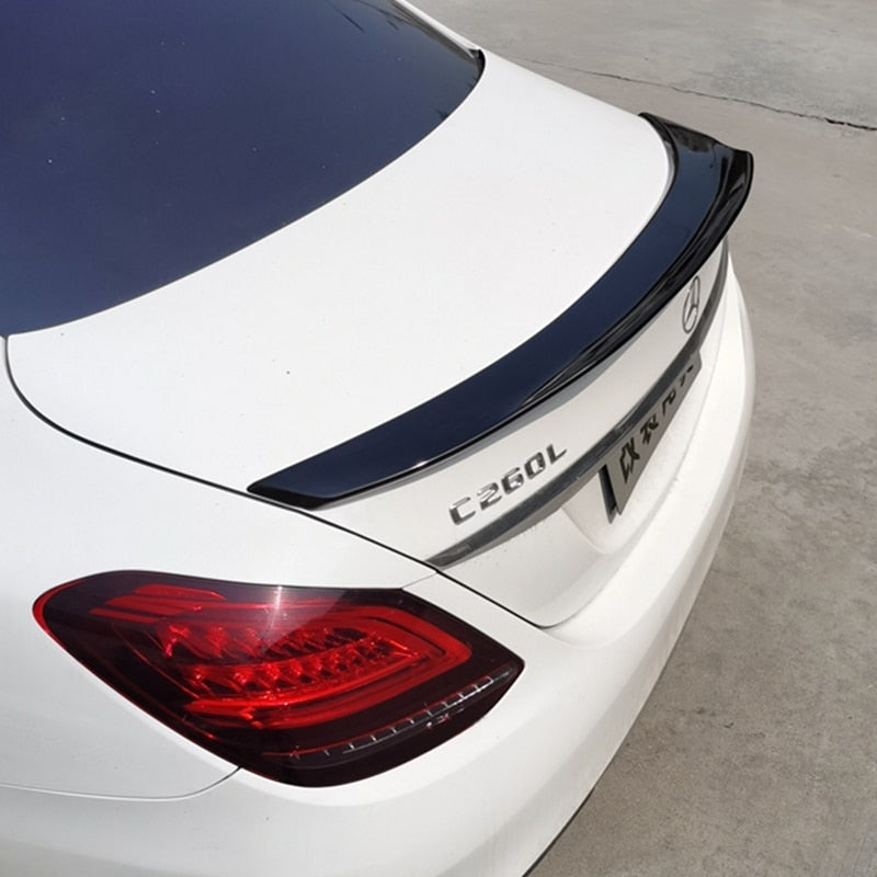 PSM Style For Mercedes Benz C Class Sedan 4-Door W205 C63 C180 C200 C260 C300 spoiler 2014 to 2019 high quality ABS spoiler