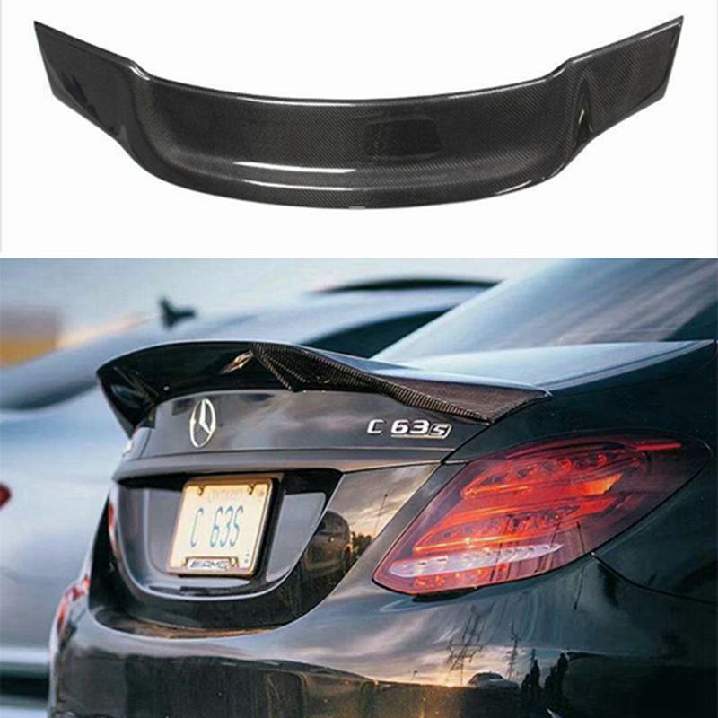 C Class 4DOORS R Style Carbon Fiber Rear Roof Spoiler For Mercedes Benz W205 Coupe 2015+ C63 AMG C200 C250 C350