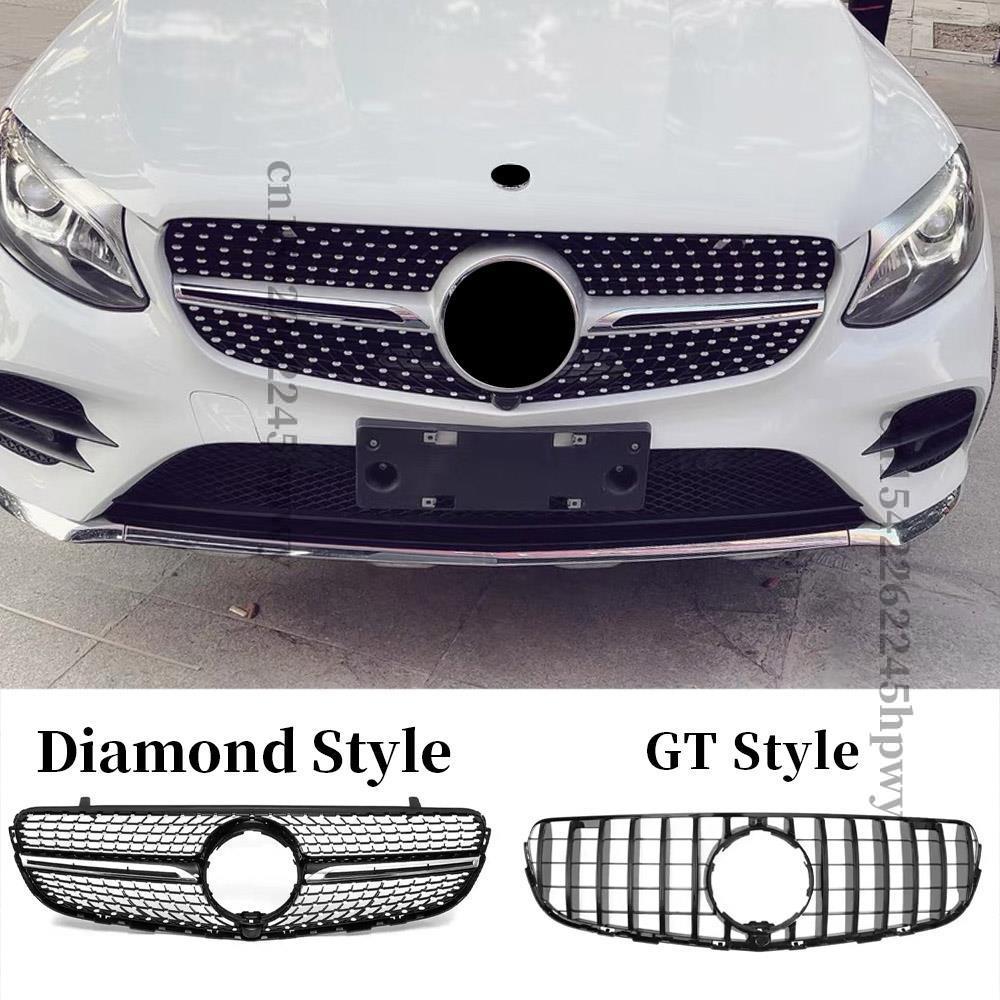 Tuning Accessories Front Grille Racing Bumper Grill Inlet Mesh For Mercedes GLC X253 C253 2015 2016 2017 2018 2019 AMG Line Trim
