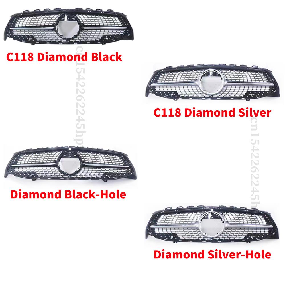 Center Front Inlet Grille Racing Hood Grill Hood Mesh Refit Tuning Part For Mercedes Benz CLA C118 2019 2020 2021 Diamond GT