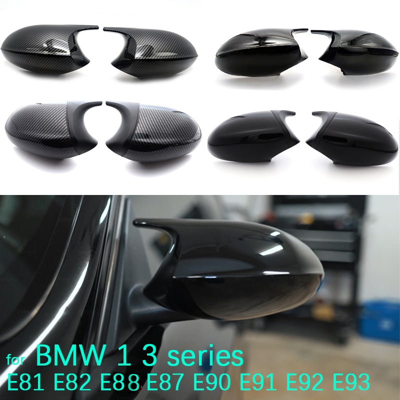 For BMW 1 3 Series E81 E82 E87 E88 E90 E91 E92 E93 2005-2009 Car Side Wing Mirror Cover Rear-View Caps Black high quality types