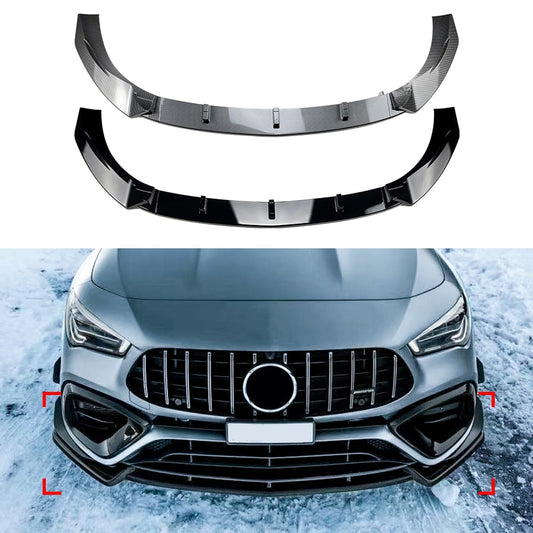 For Mercedes CLA 45 AMG C118 Accessories CLA Class C118 2019-2023 PP Car Front Bumper Lip Spoiler Splitter Diffuser Canard Lip