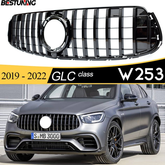 Facelift W253 Silver Front Bumper Grill for Mercedes GLC Class X253 C253 Coupe 2020 - 2022 GLC 250 GLC 300 GLC 43 Not for GLC 63