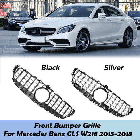 Front Bumper Radiator Grille GTR Style Racing Grill For Mercedes Benz CLS W218 2015-2018 CLS260 CLS300 CLS320 CLS350 CLS400