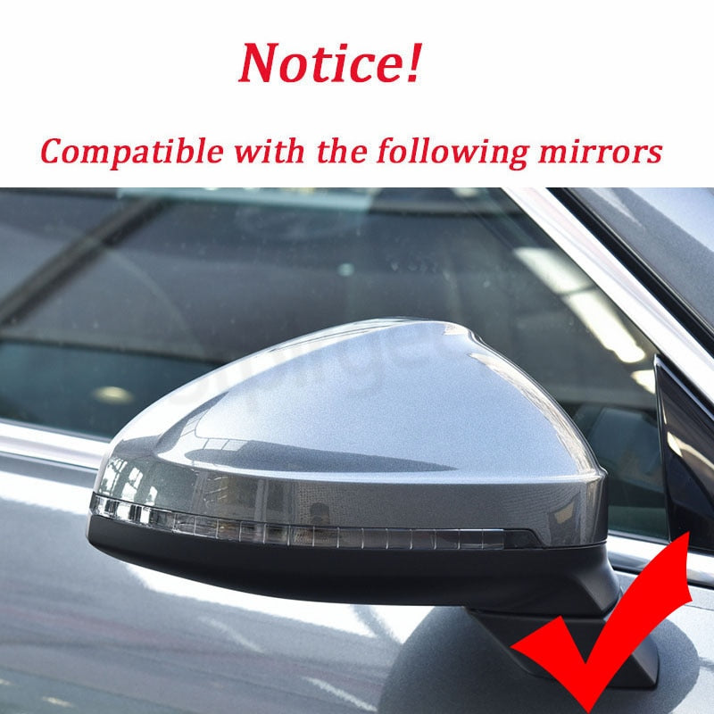2pcs Black Side Wing Mirror Caps For Audi A4 A5 B9 2017 2018 2019 2020  2021-2023 S4 RS4 S5 RS5 allroad Quattro replace Covers