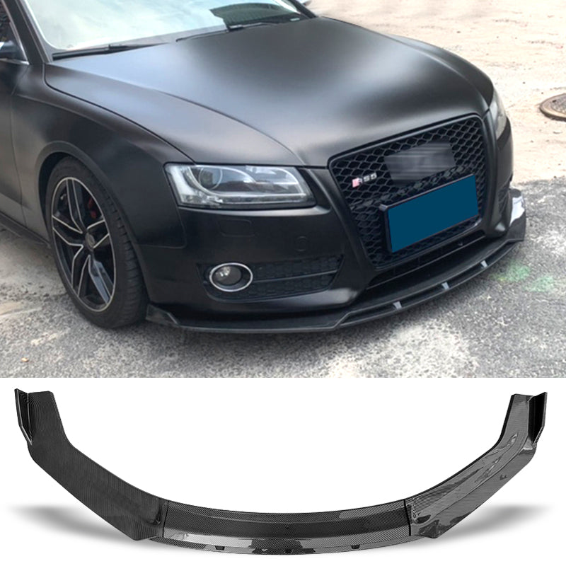 Car Front Bumper Lip Splitter Universal Spoiler Diffuser Lip Kit For Audi A3 S3 A4 S4 A5 A6 Sedan Q3