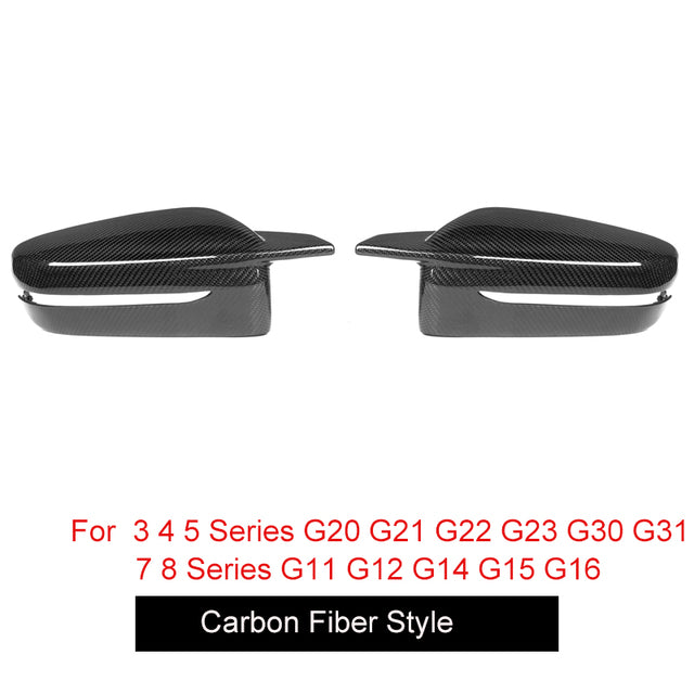 Carbon Fiber Car Door Side Rearview Mirror Cover Caps For BMW 3 4 5 7 8 Series G20 G21 G22 G23 G30 G31 G11 G12 G14 G15 G16 (LHD)