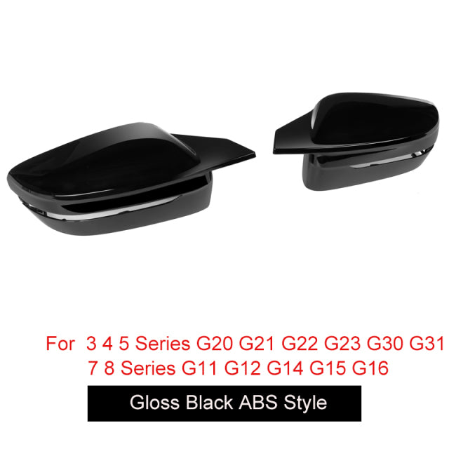 Carbon Fiber Car Door Side Rearview Mirror Cover Caps For BMW 3 4 5 7 8 Series G20 G21 G22 G23 G30 G31 G11 G12 G14 G15 G16 (LHD)