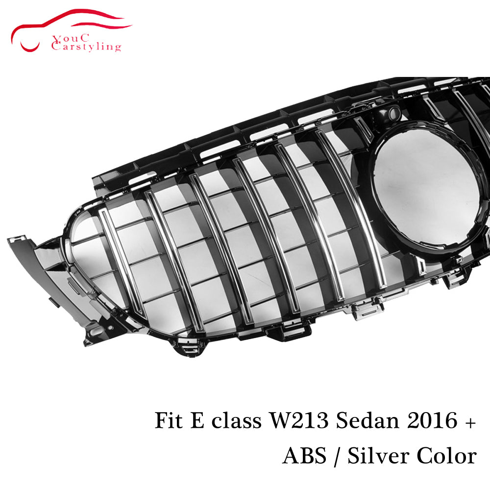 W213 GT grille W238 Front Bumper Grill Mesh for Mercedes E class E180 E200 E250 E300 E350 E400 2016 + Saloon Coupe Cabriolet