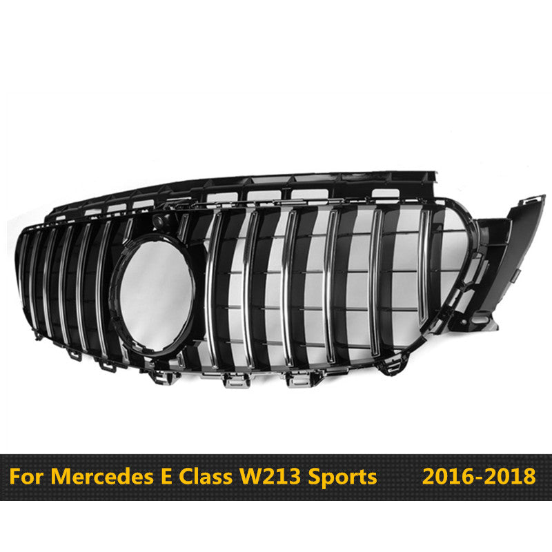 GT Grille Vertical Diamond Grill E63S Style For Mercedes Benz E Class W213 C238 Coupe Sedan 2016-2018 E300 E350 E200 E320 E400