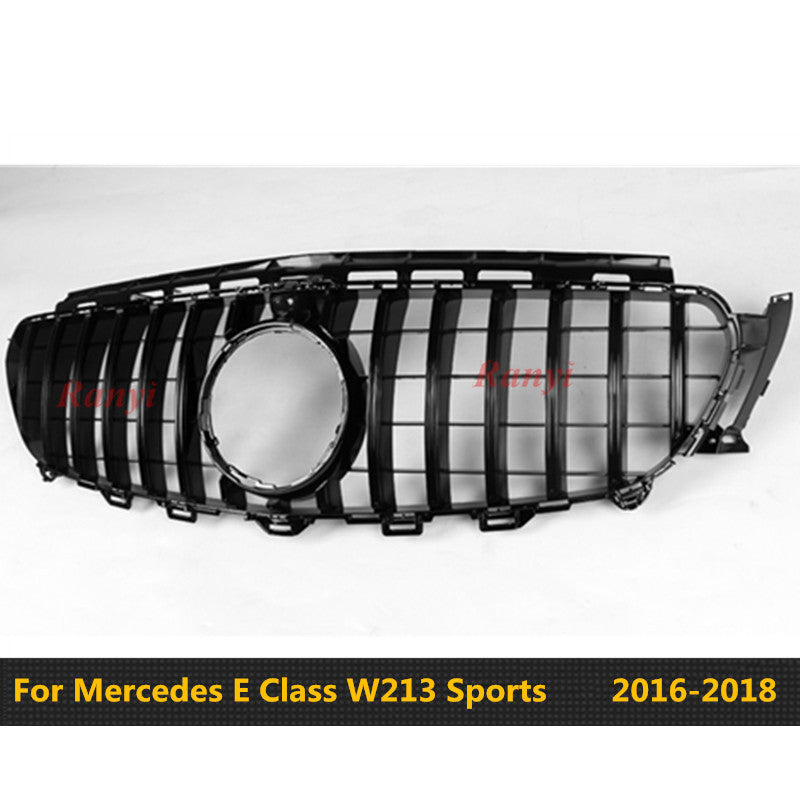 GT Grille Vertical Diamond Grill E63S Style For Mercedes Benz E Class W213 C238 Coupe Sedan 2016-2018 E300 E350 E200 E320 E400