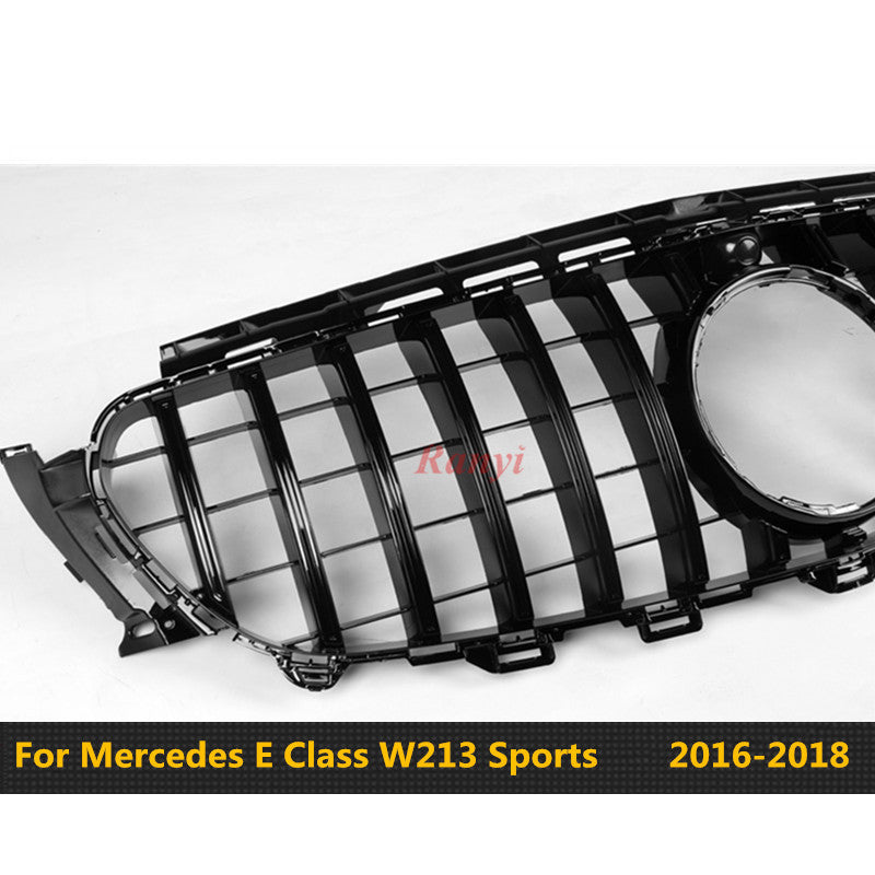 GT Grille Vertical Diamond Grill E63S Style For Mercedes Benz E Class W213 C238 Coupe Sedan 2016-2018 E300 E350 E200 E320 E400