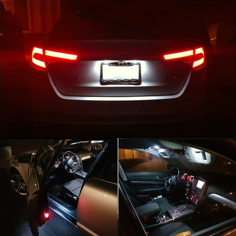 BADEYA Canbus No Error LED Interior Dome Map Light Kit For Audi A3 8L 8V 8P A4 B5 B6 B7 B8 A5 A6 C5 C6 C7 A7 A8 D2 D3 Q3 Q5 Q7