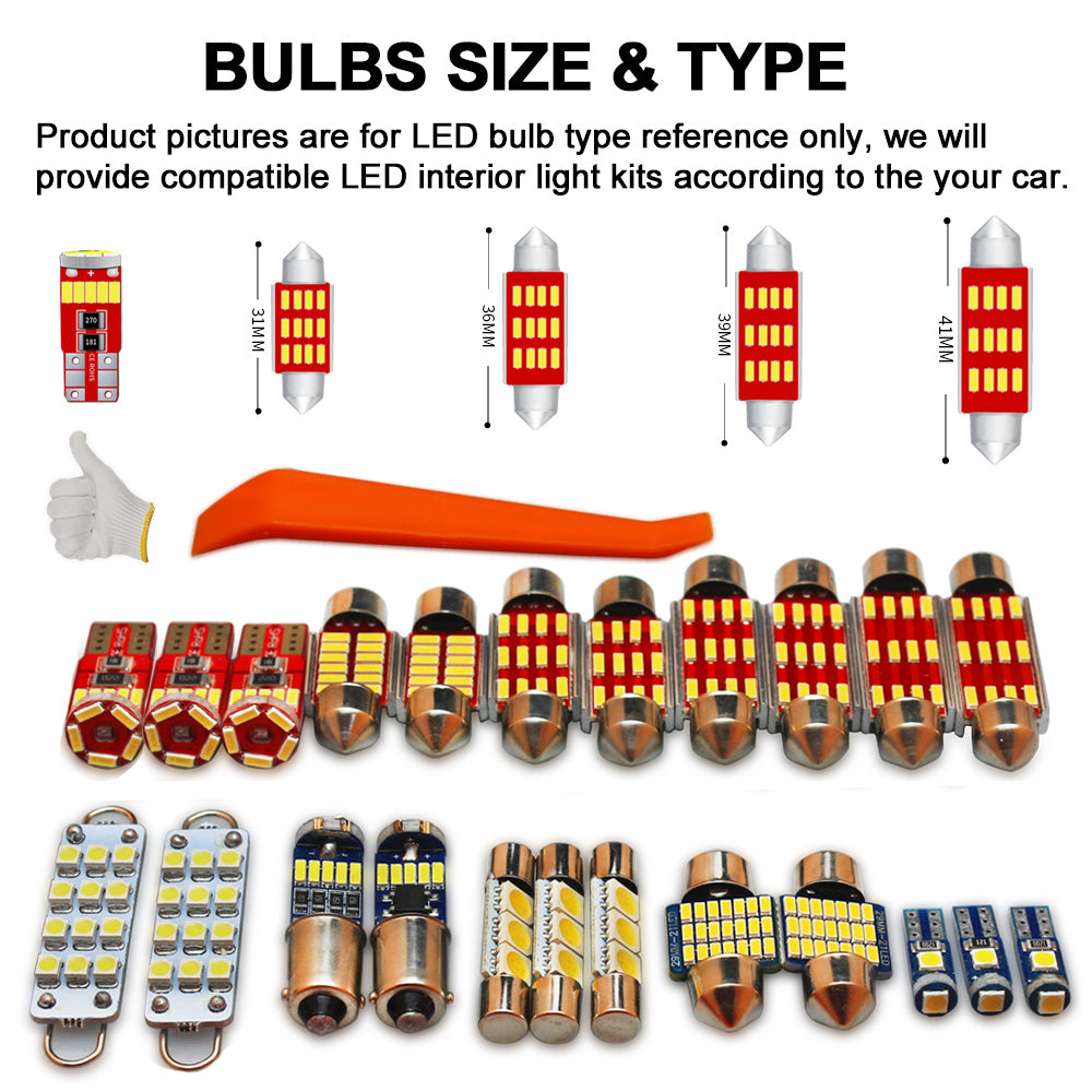 BADEYA Canbus No Error LED Interior Dome Map Light Kit For Audi A3 8L 8V 8P A4 B5 B6 B7 B8 A5 A6 C5 C6 C7 A7 A8 D2 D3 Q3 Q5 Q7